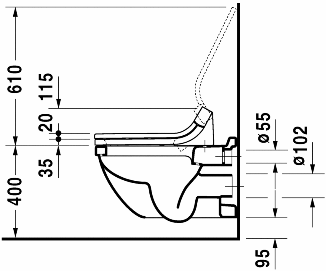 Slika od Starck 3 Toilet wall mounted