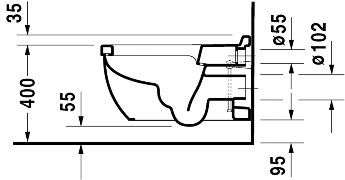 Slika od Starck 3 Toilet wall mounted