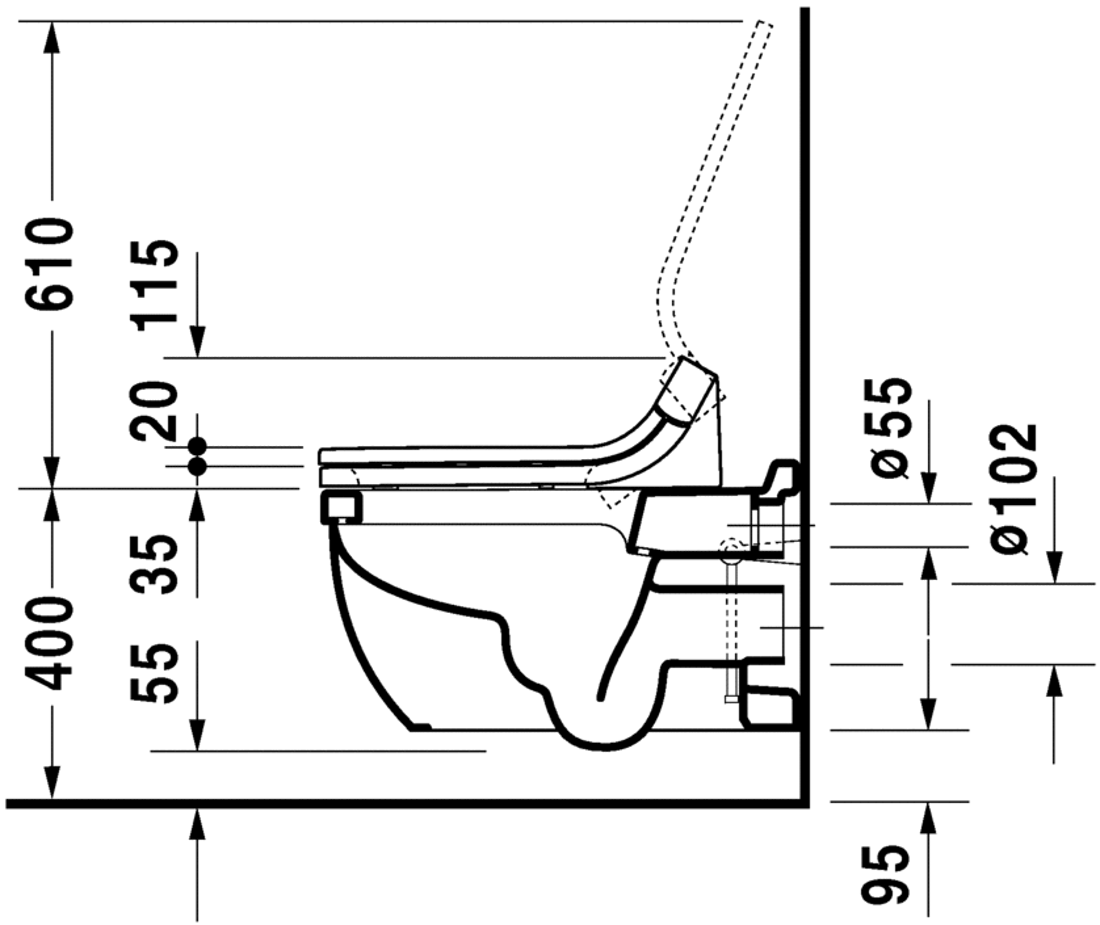 Slika od Starck 3 Toilet wall mounted