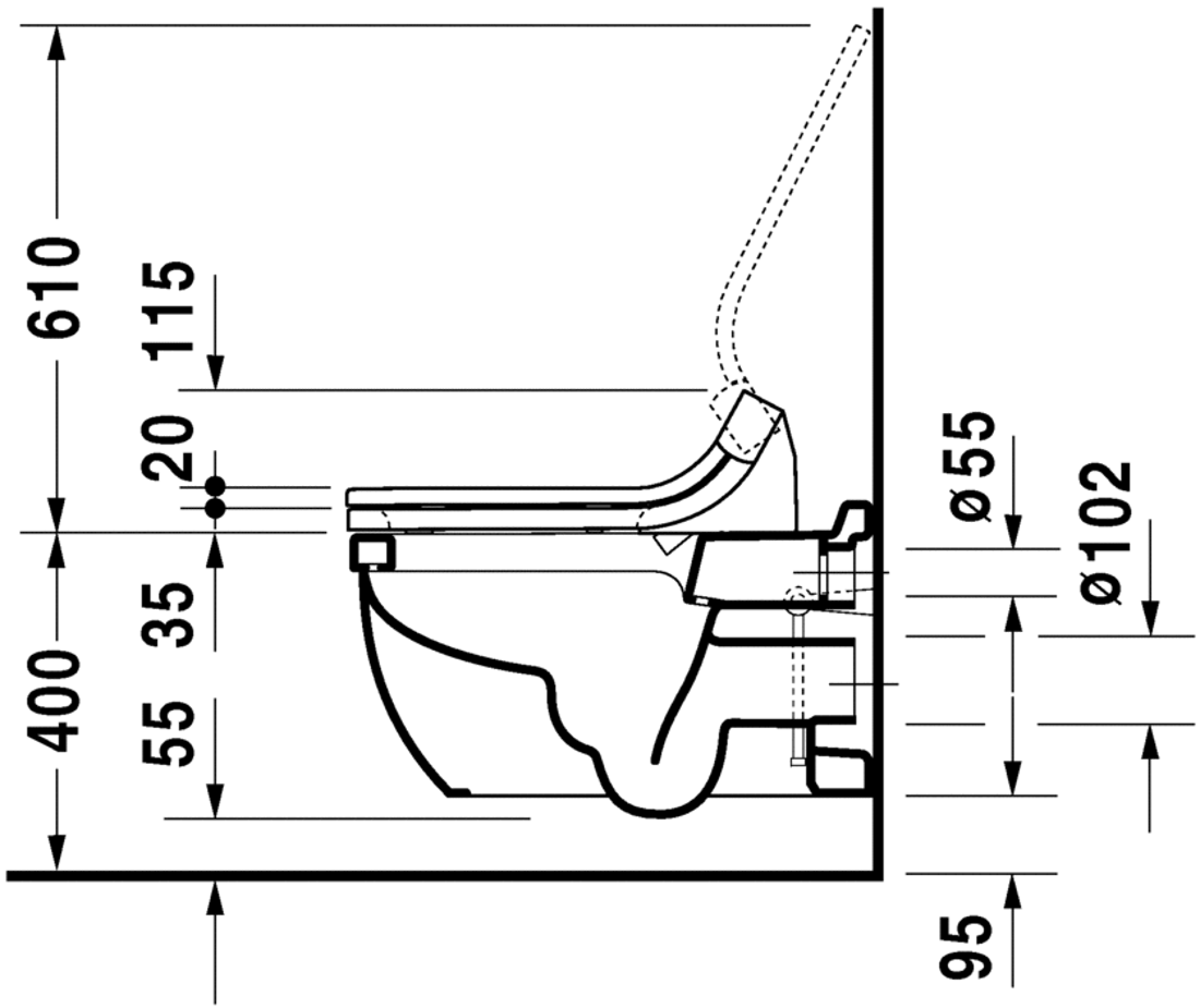 Slika od Starck 3 Toilet wall mounted