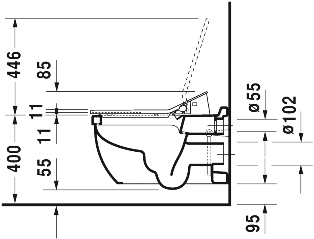 Slika od Starck 3 Toilet wall mounted