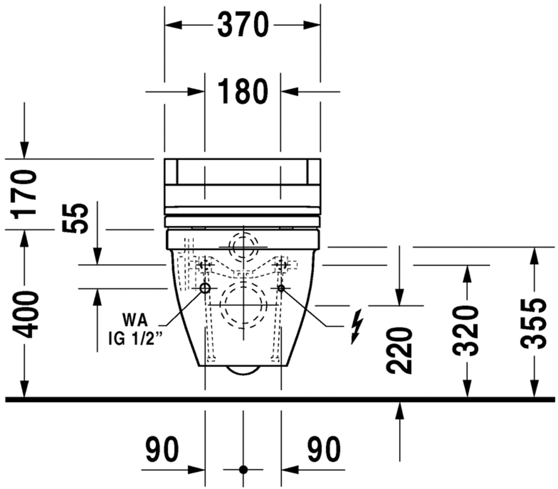 Slika od Starck 3 Toilet wall mounted