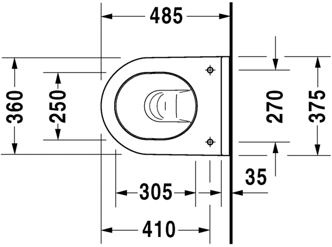 Slika od Starck 3 Toilet wall mounted Compact