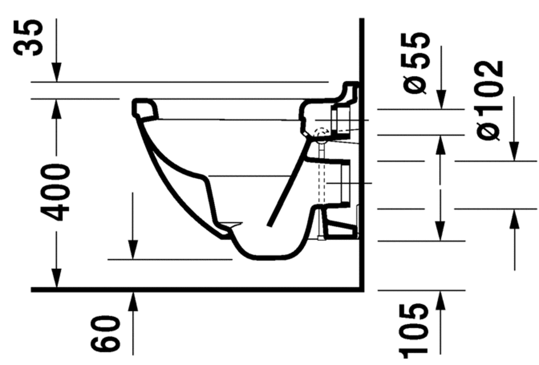 Slika od Starck 3 Toilet wall mounted Compact