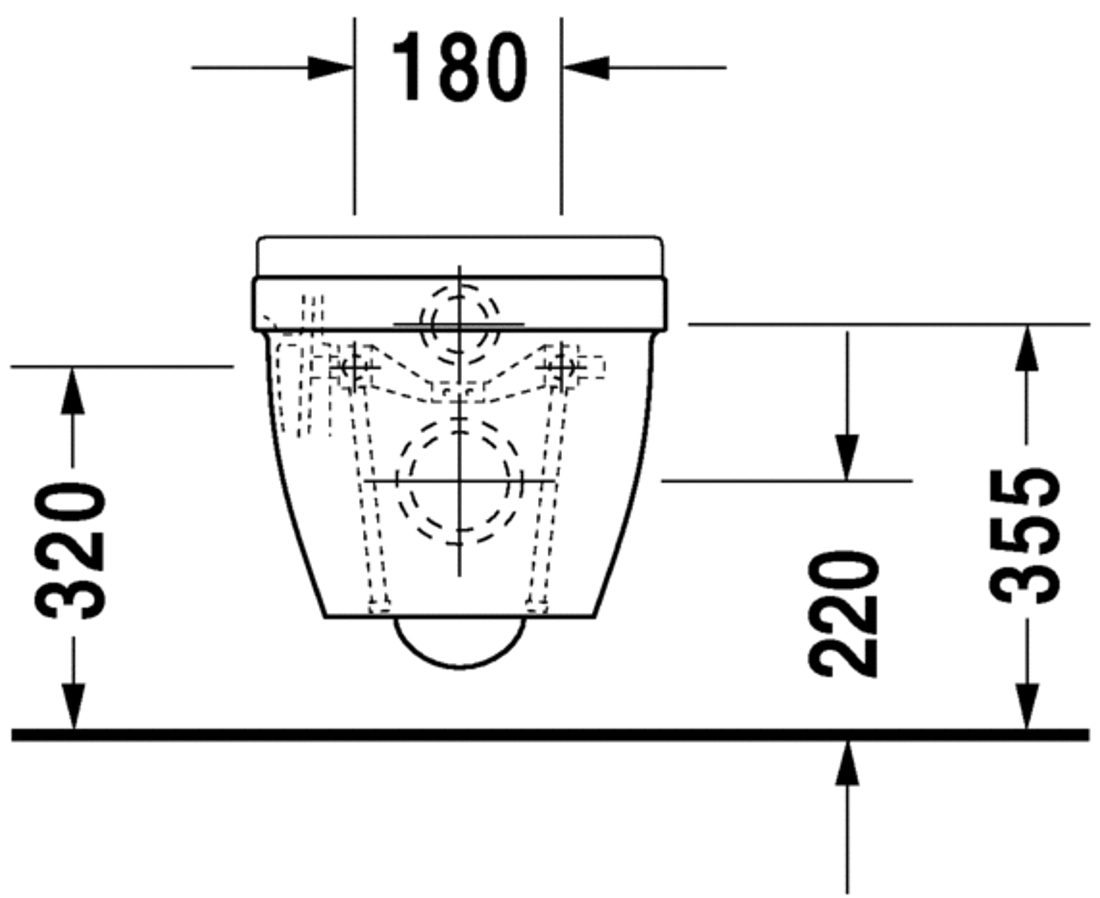 Slika od Starck 3 Toilet wall mounted Compact