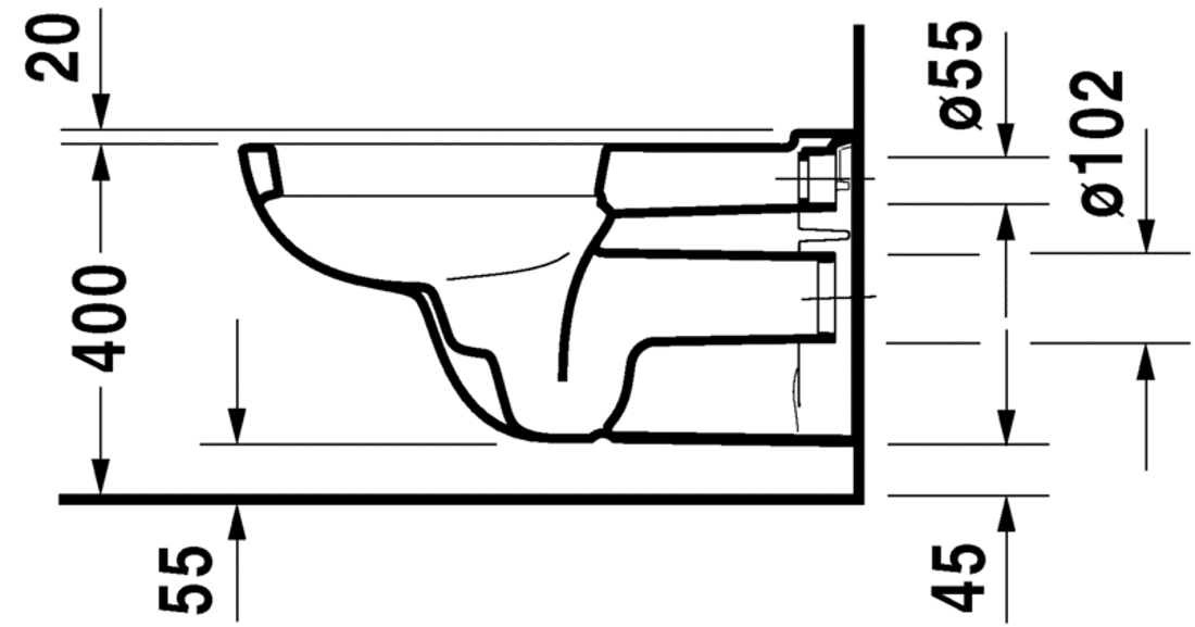 Slika od D-Code Toilet wall mounted