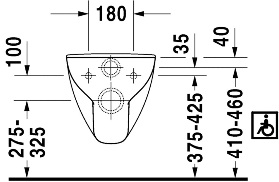 Slika od D-Code Toilet wall mounted