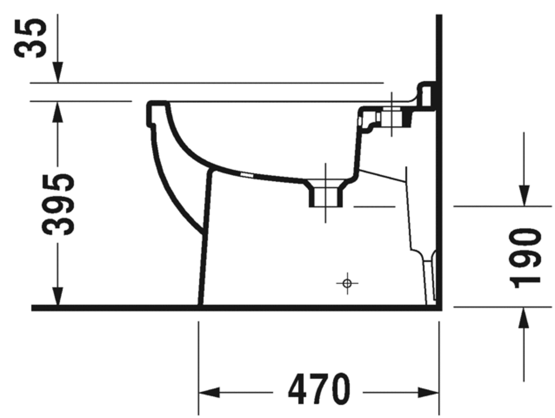 Slika od Starck 3 Bidet floor standing for Undershower