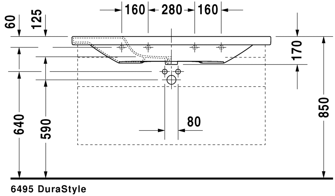 Slika od DuraStyle Washbasin, furniture washbasin 120