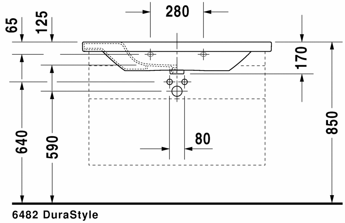 Slika od DuraStyle Washbasin, furniture washbasin 100