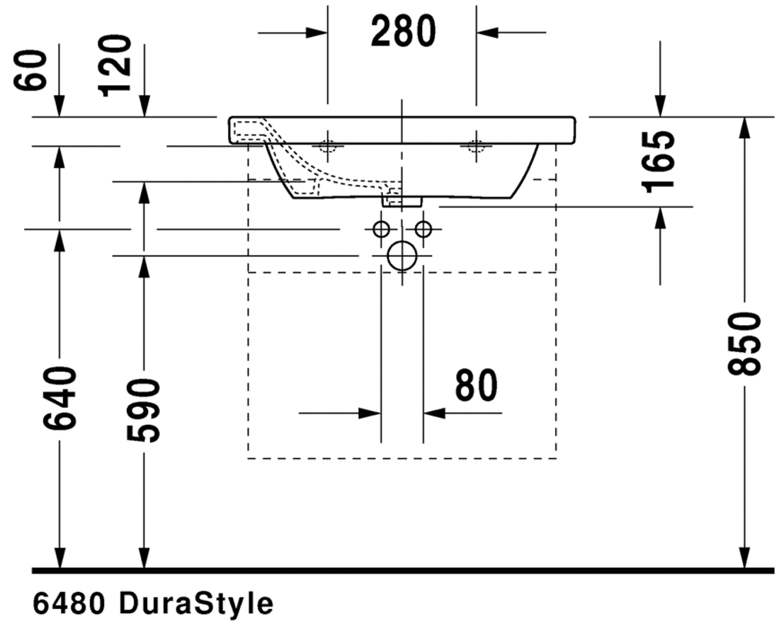 Slika od DuraStyle Washbasin, furniture washbasin 65