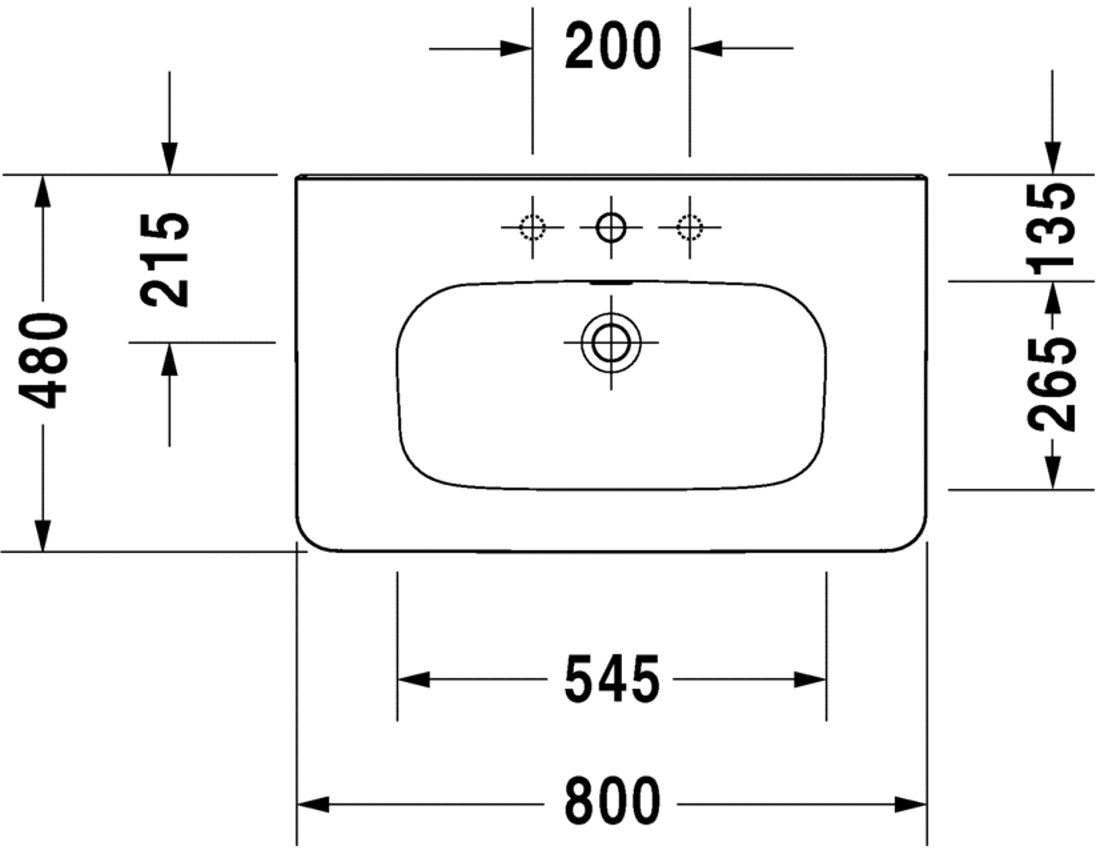 Slika od DuraStyle Washbasin, furniture washbasin 80