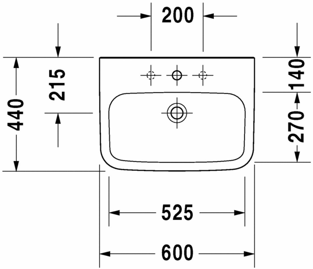 Slika od DuraStyle Washbasin Med 60