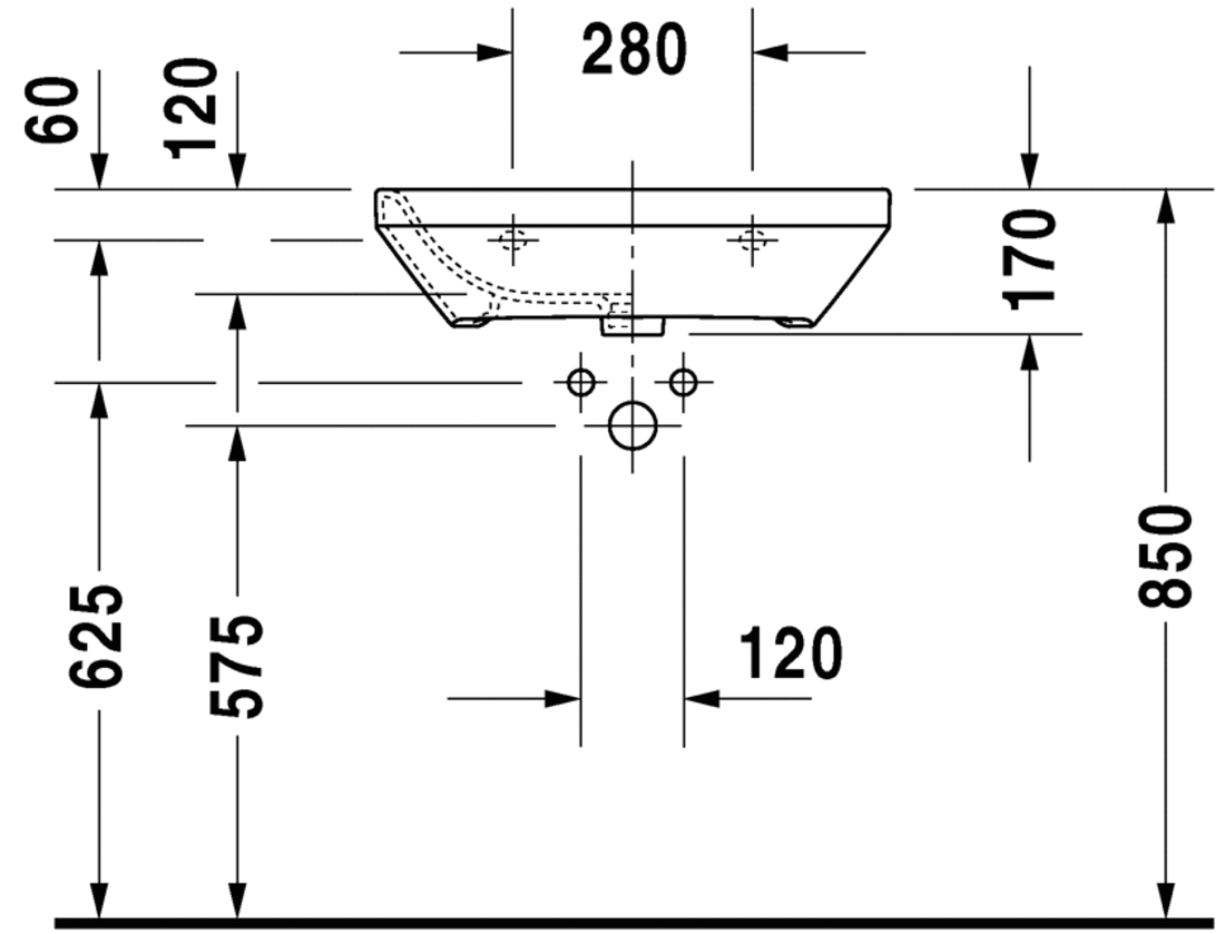 Slika od DuraStyle Washbasin Med 60