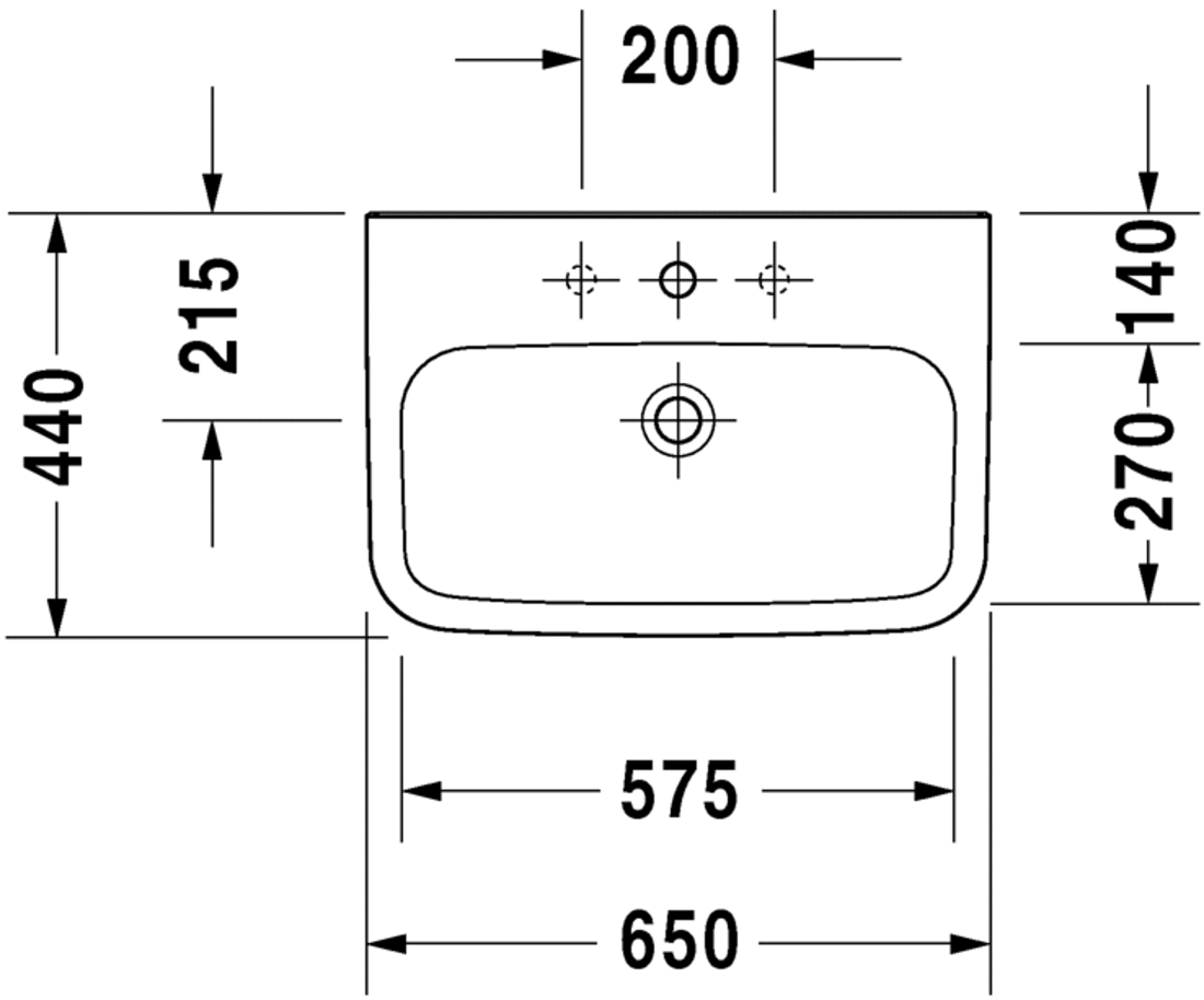 Slika od DuraStyle Washbasin Med 65