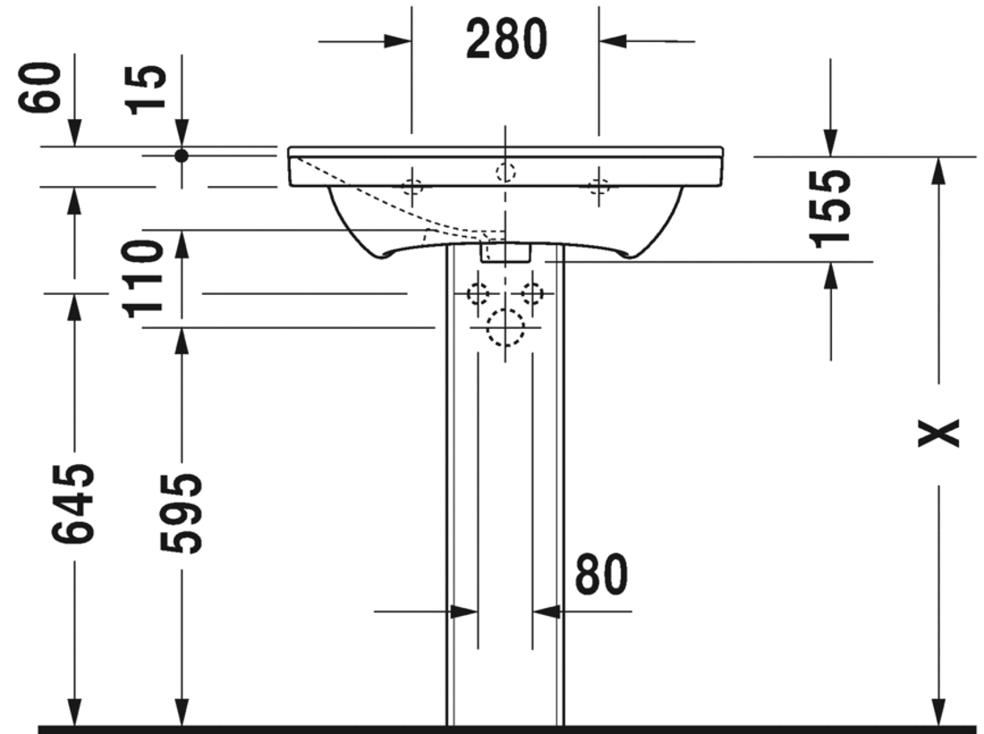 Slika od P3 Comforts Washbasin, furniture washbasin 65