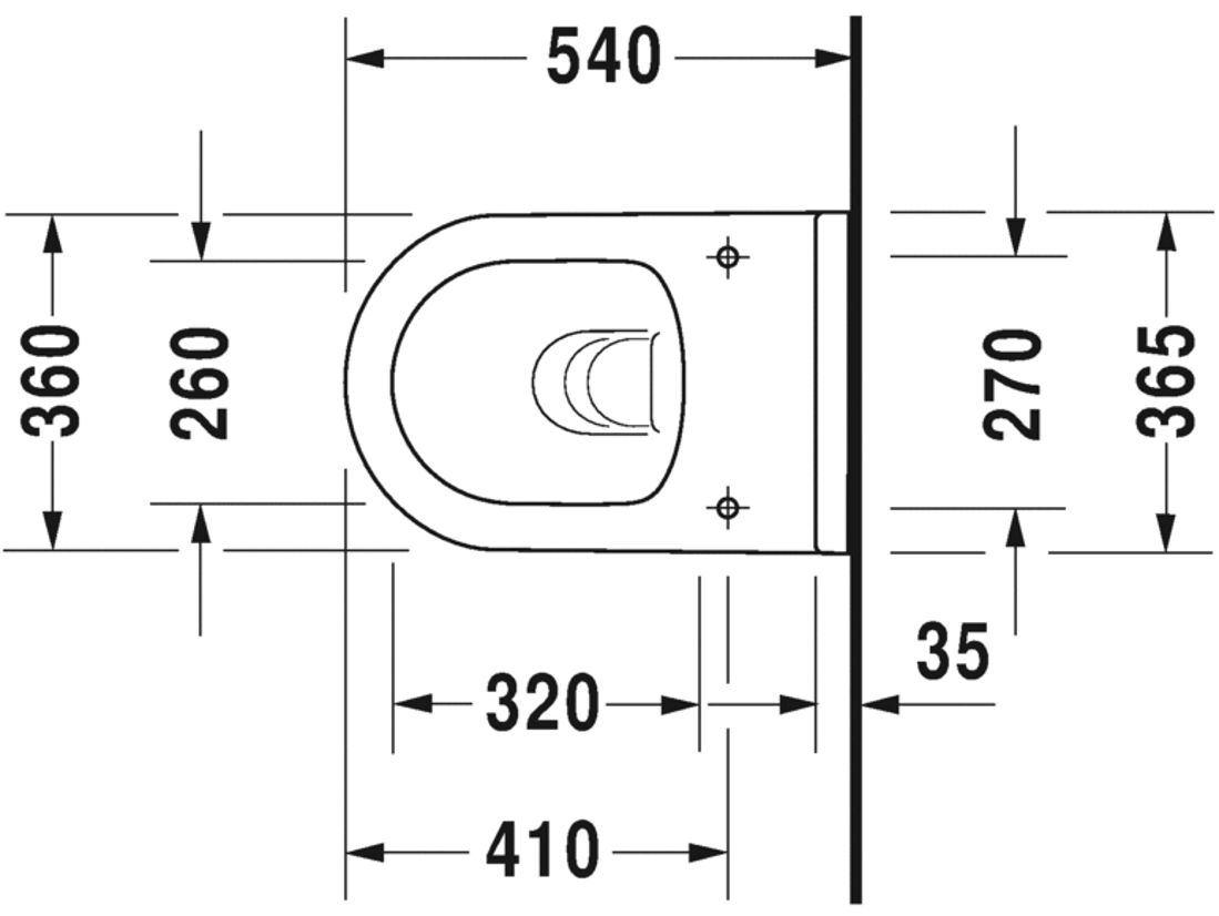 Slika od Starck 3 Toilet wall mounted Duravit Rimless®