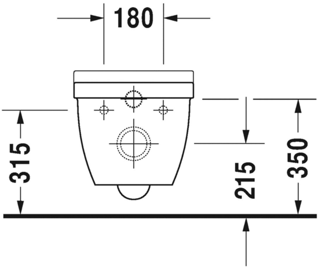 Slika od Starck 3 Toilet wall mounted Duravit Rimless®