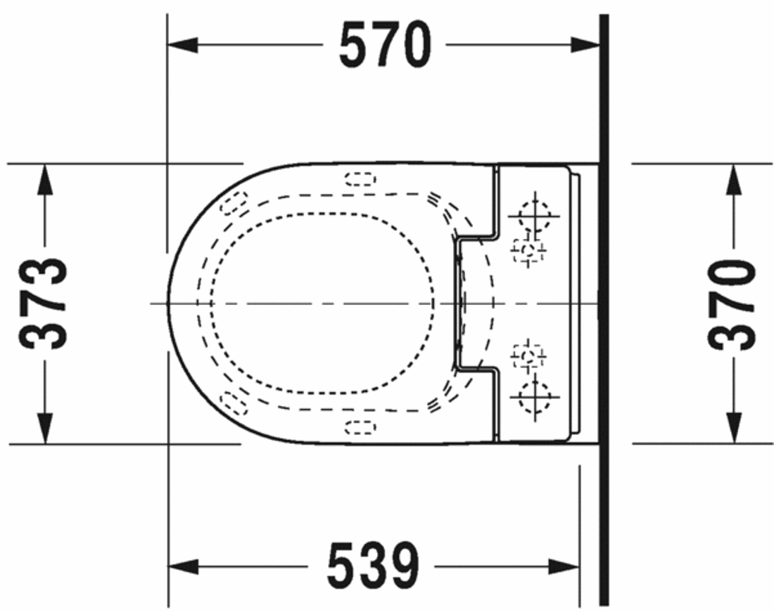 Slika od ME by Starck Toilet wall mounted Duravit Rimless®