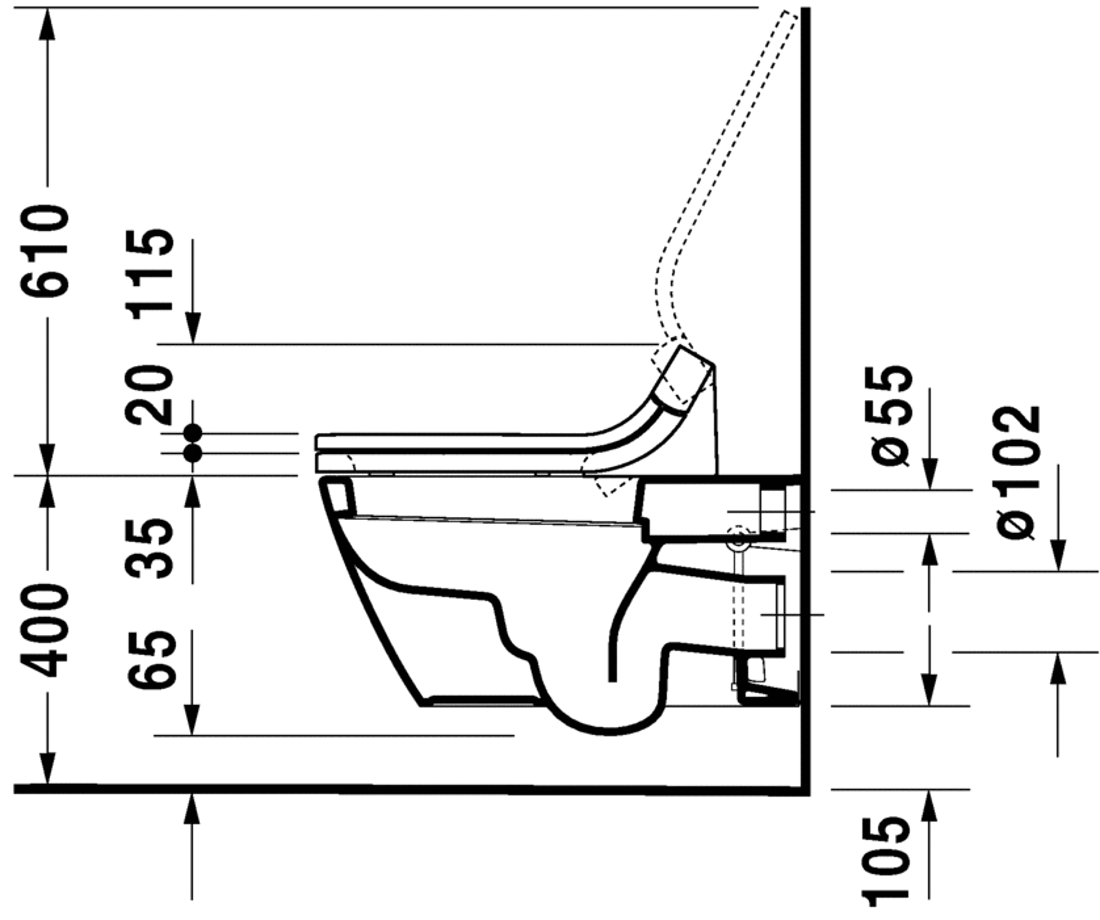 Slika od Starck 2 Toilet wall mounted