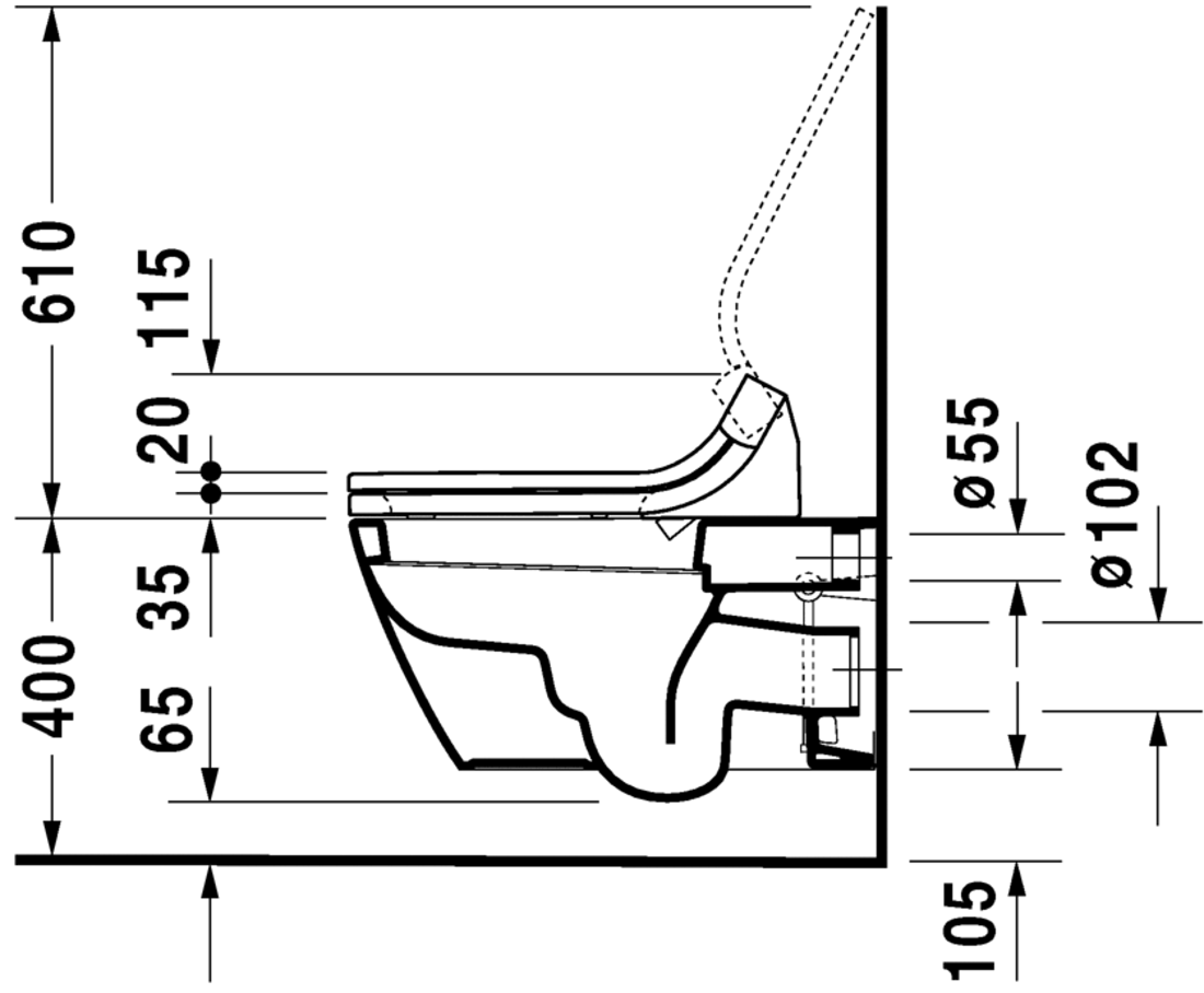 Slika od Starck 2 Toilet wall mounted