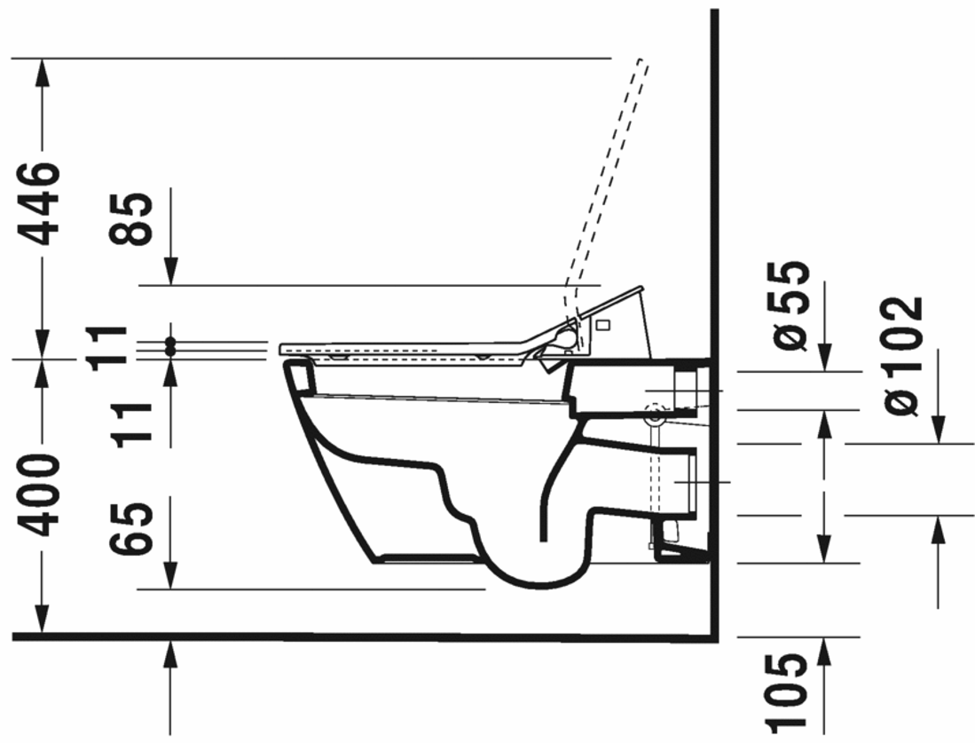 Slika od Starck 2 Toilet wall mounted