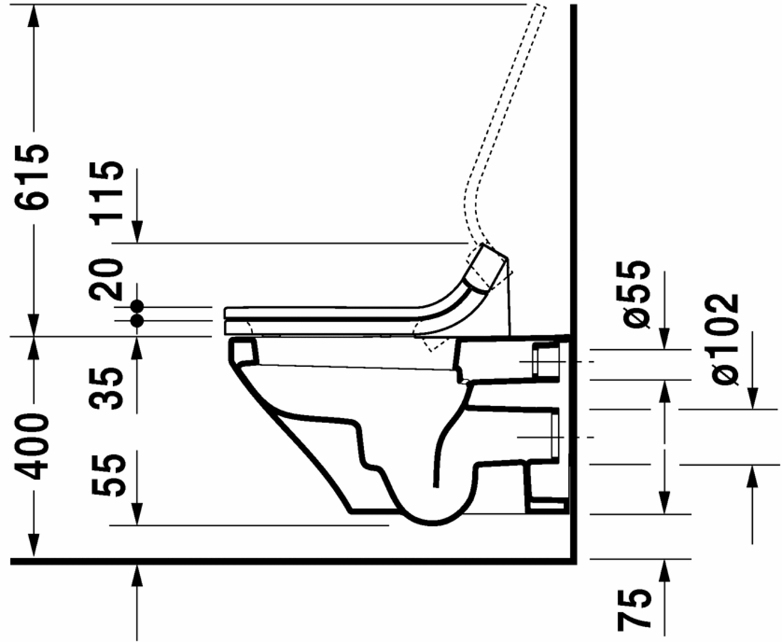 Slika od DuraStyle Toilet wall mounted