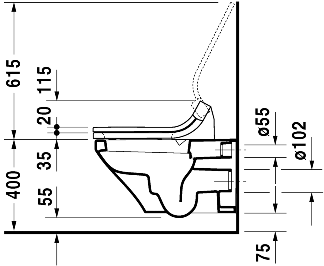 Slika od DuraStyle Toilet wall mounted