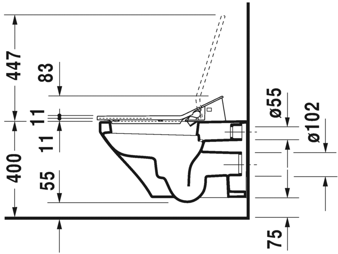 Slika od DuraStyle Toilet wall mounted