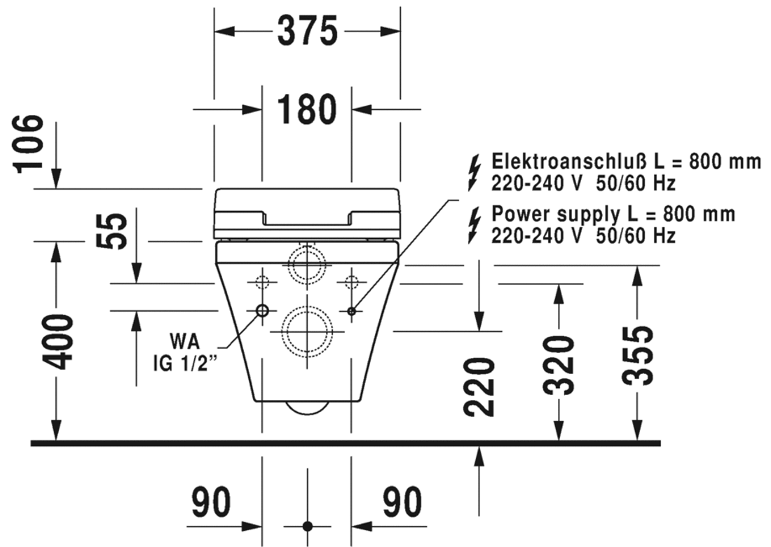 Slika od DuraStyle Toilet wall mounted