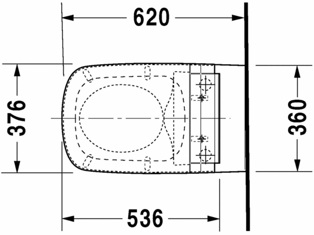 Slika od DuraStyle Toilet wall mounted Duravit Rimless®