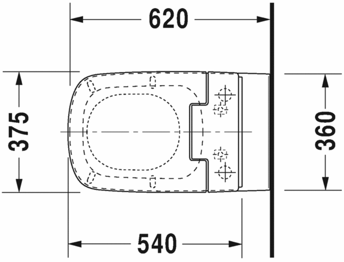 Slika od DuraStyle Toilet wall mounted Duravit Rimless®