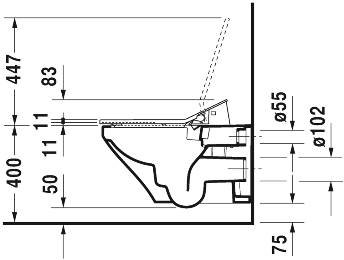 Slika od DuraStyle Toilet wall mounted Duravit Rimless®