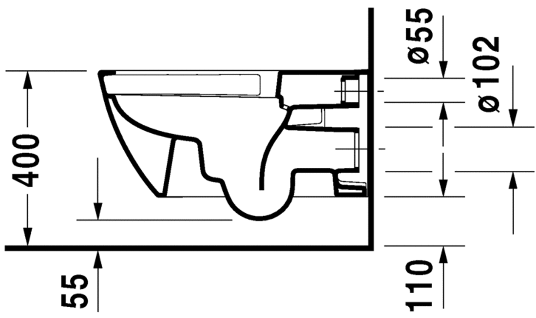 Slika od Happy D.2 Toilet wall mounted Duravit Rimless®