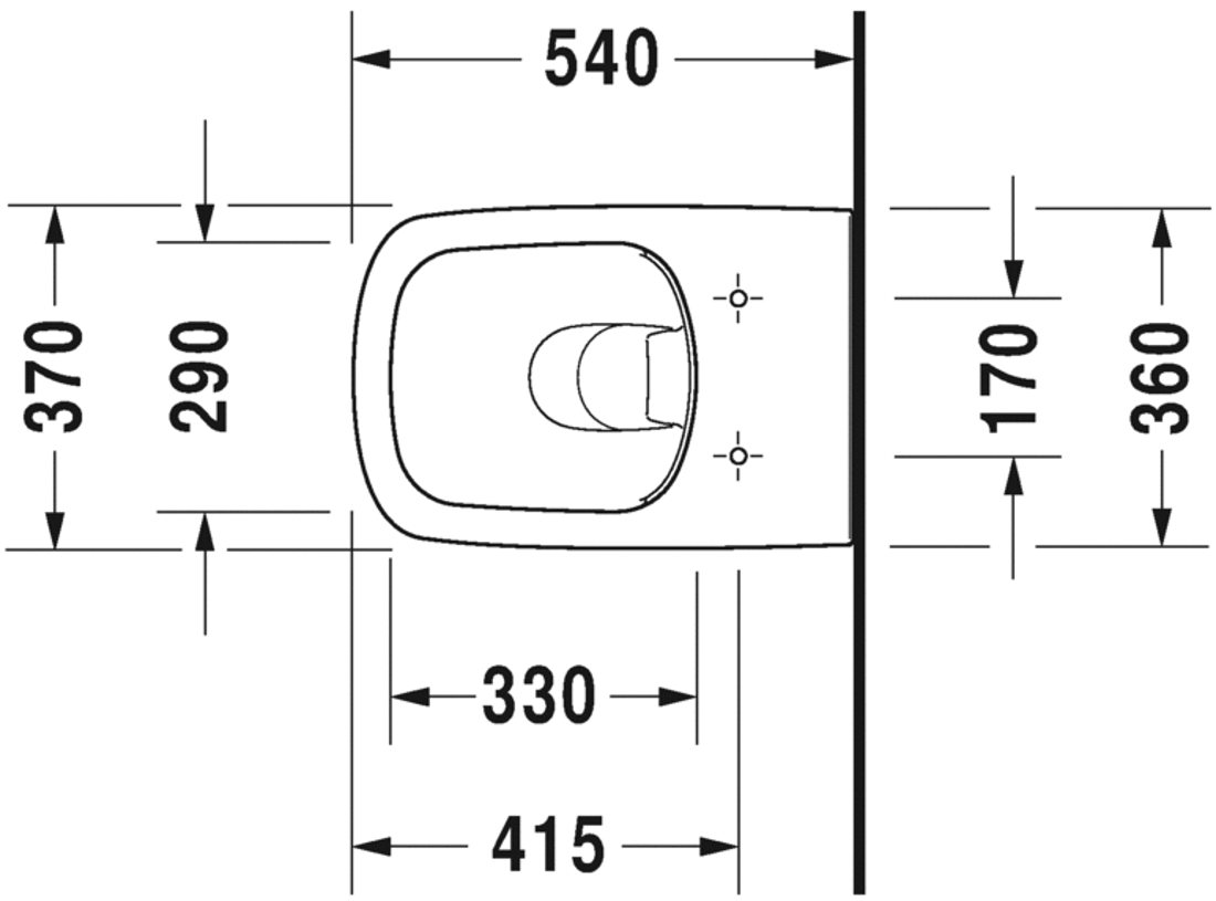 Slika od DuraStyle Toilet wall mounted Duravit Rimless®