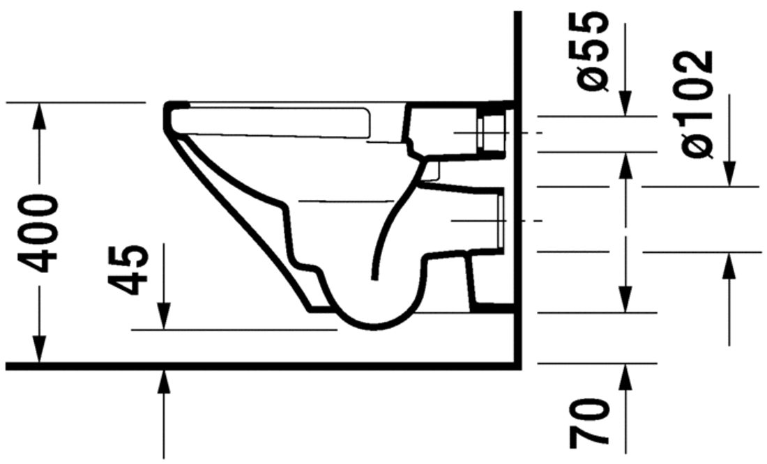 Slika od DuraStyle Toilet wall mounted Duravit Rimless®