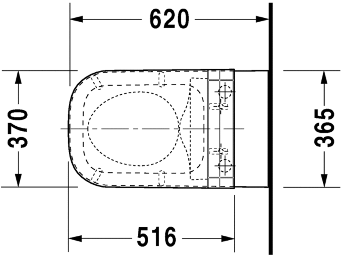 Slika od Happy D.2 Toilet wall mounted Duravit Rimless®