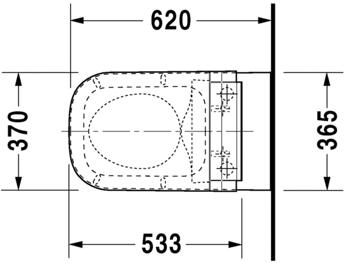 Slika od Happy D.2 Toilet wall mounted Duravit Rimless®