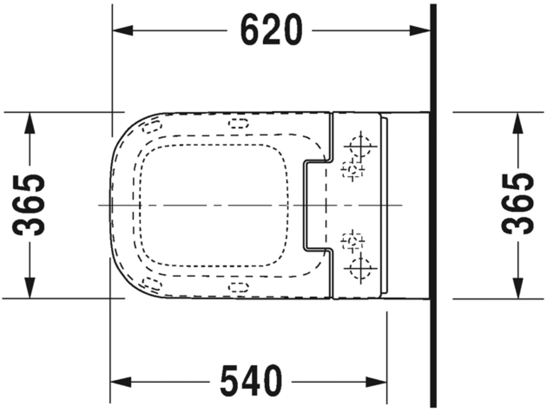 Slika od Happy D.2 Toilet wall mounted Duravit Rimless®