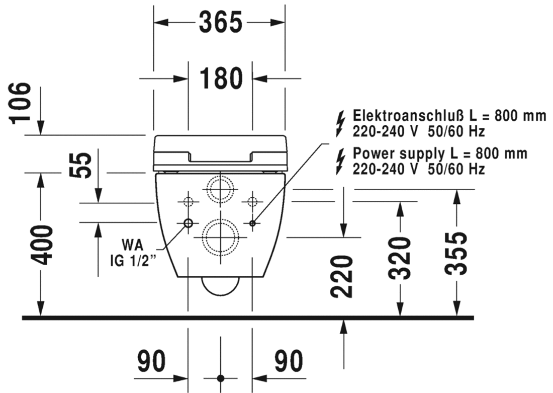 Slika od Happy D.2 Toilet wall mounted Duravit Rimless®