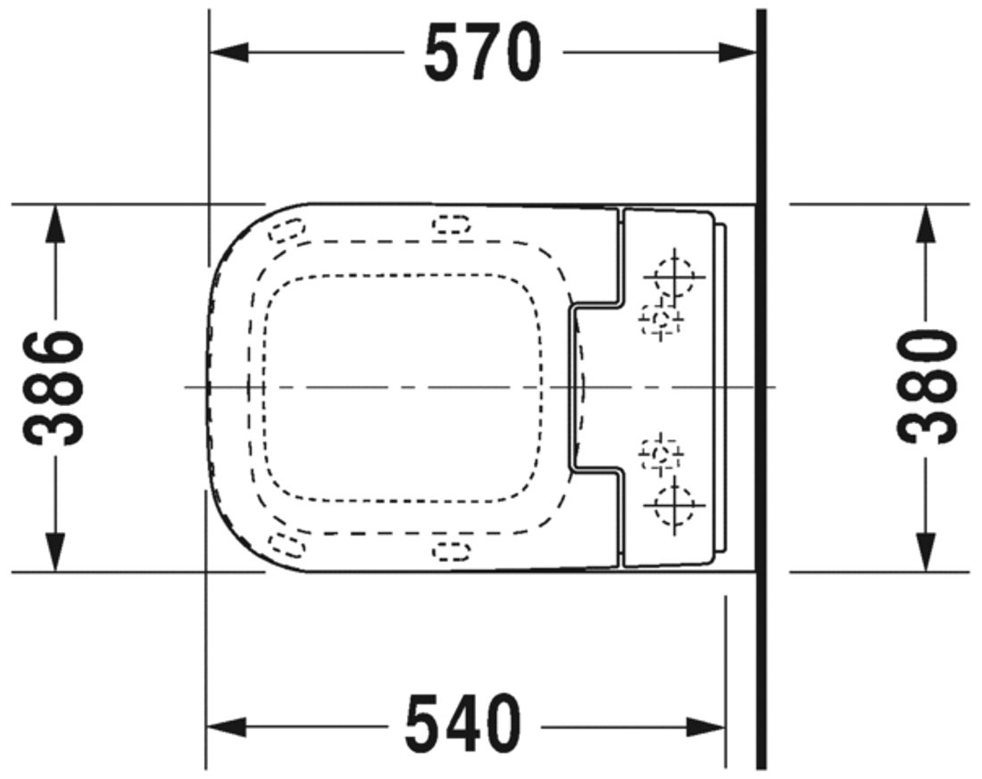 Slika od P3 Comforts Toilet wall mounted Duravit Rimless®