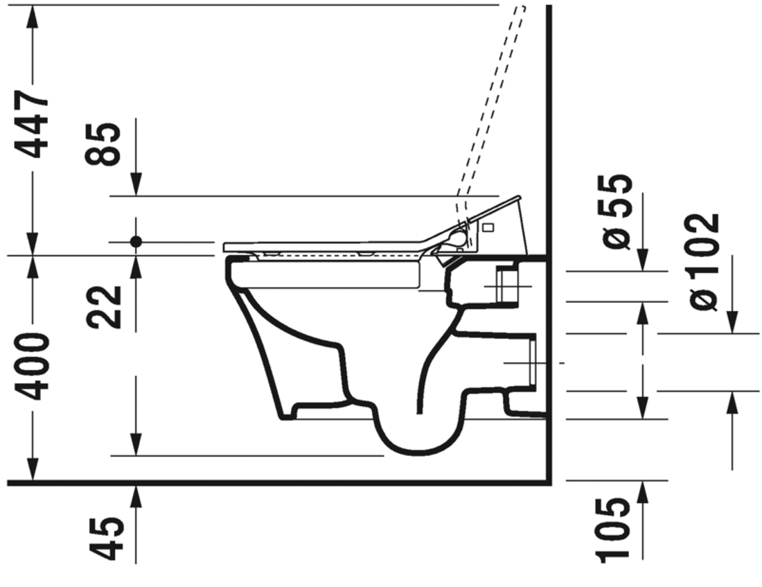 Slika od P3 Comforts Toilet wall mounted Duravit Rimless®