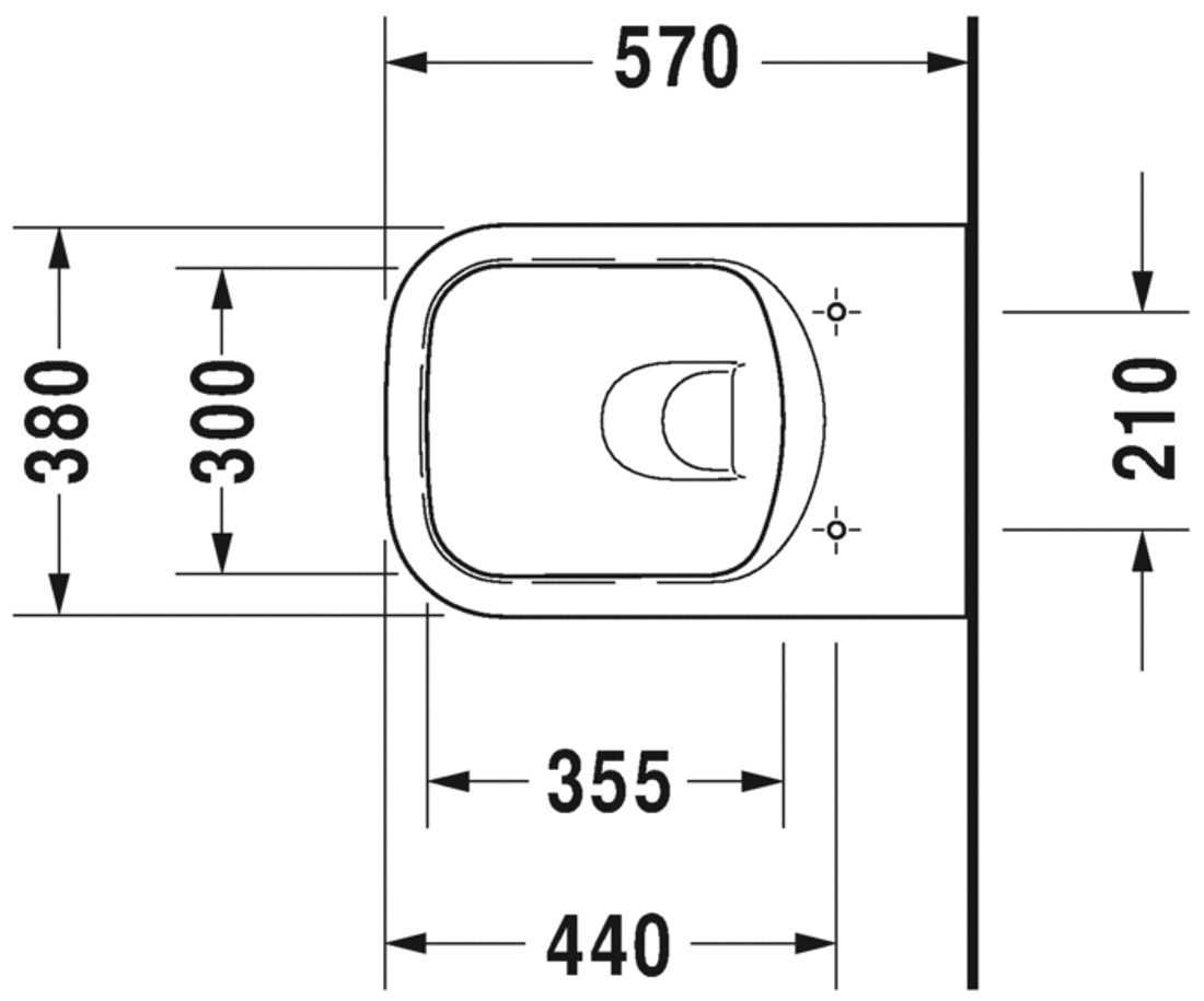 Slika od P3 Comforts Toilet wall mounted Duravit Rimless®