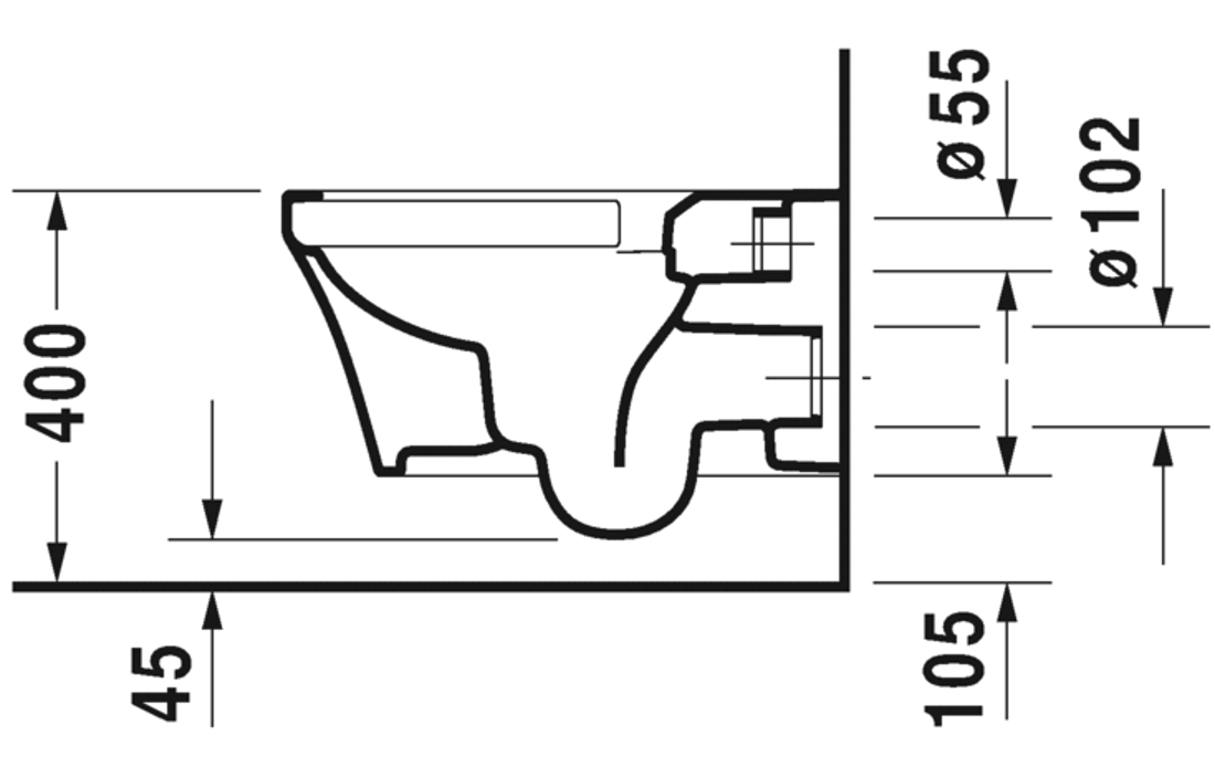 Slika od P3 Comforts Toilet wall mounted Duravit Rimless®