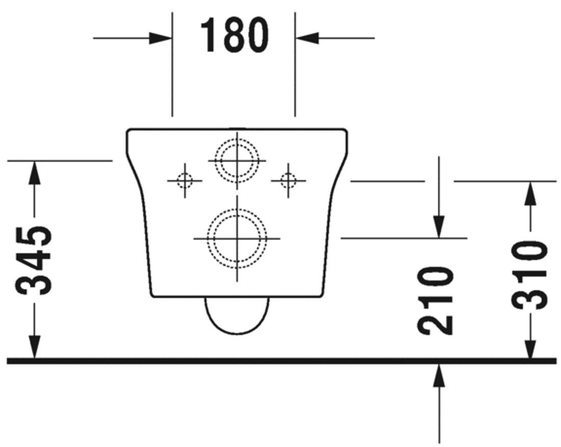 Slika od P3 Comforts Toilet wall mounted Duravit Rimless®