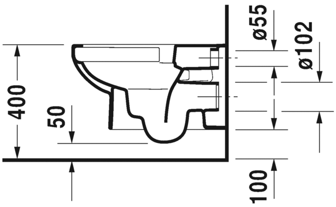 Slika od DuraStyle Toilet wall mounted Basic Duravit Rimless®