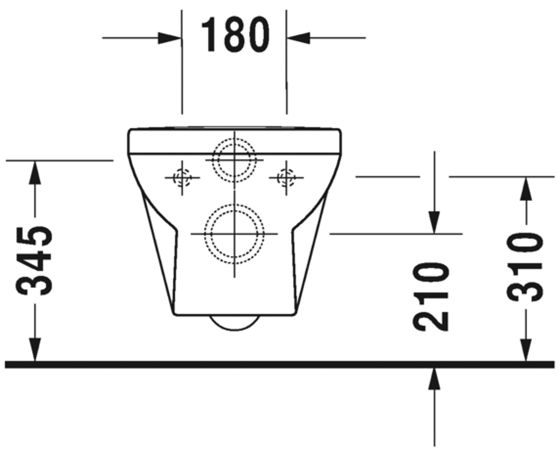 Slika od DuraStyle Toilet wall mounted Basic Duravit Rimless®