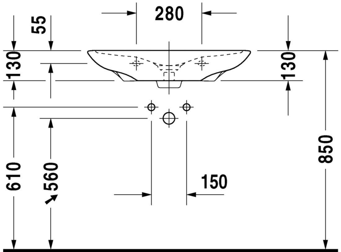 Slika od PuraVida Washbasin 70