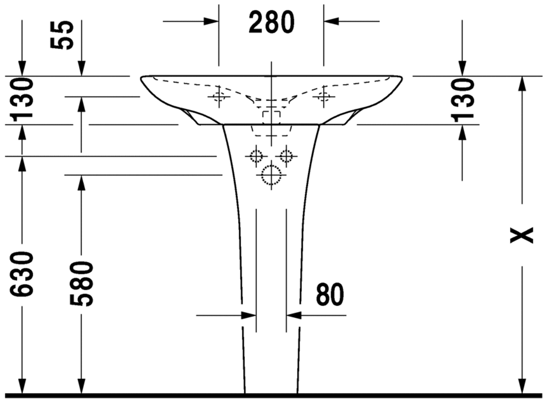 Slika od PuraVida Washbasin 70