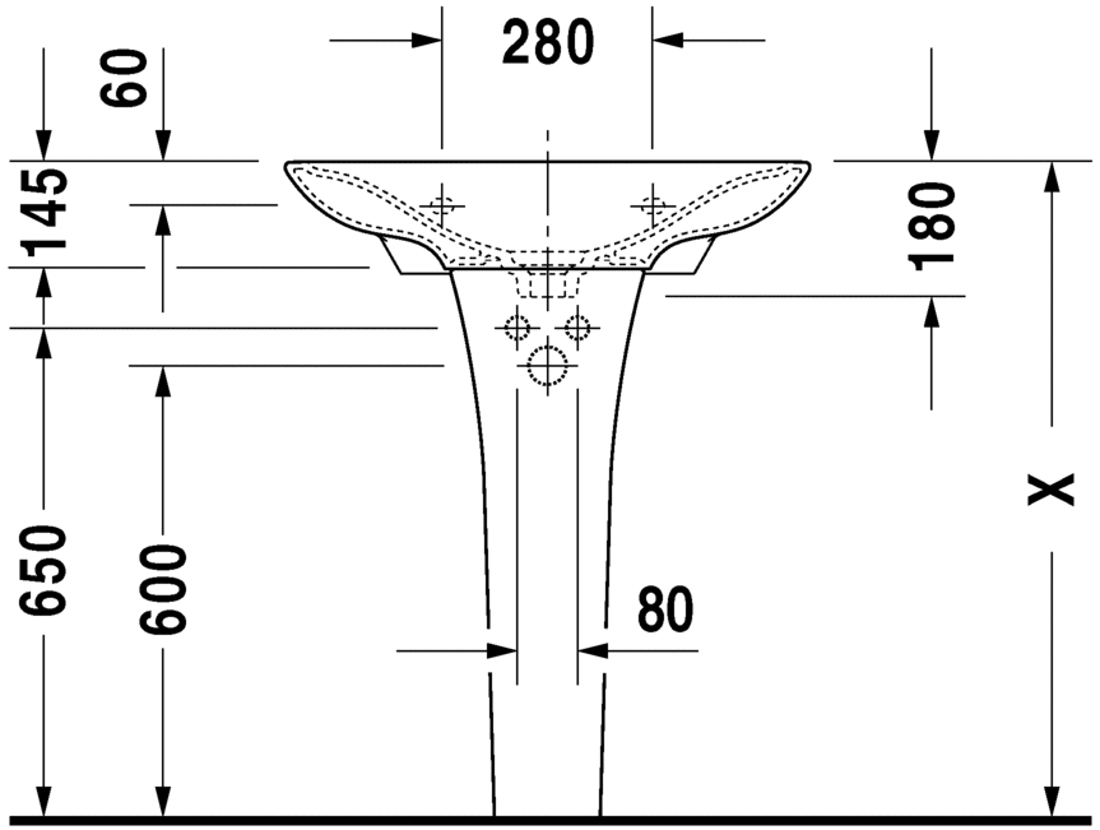 Slika od PuraVida Washbasin + 70